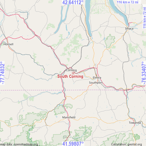 South Corning on map