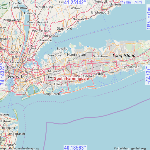 South Farmingdale on map