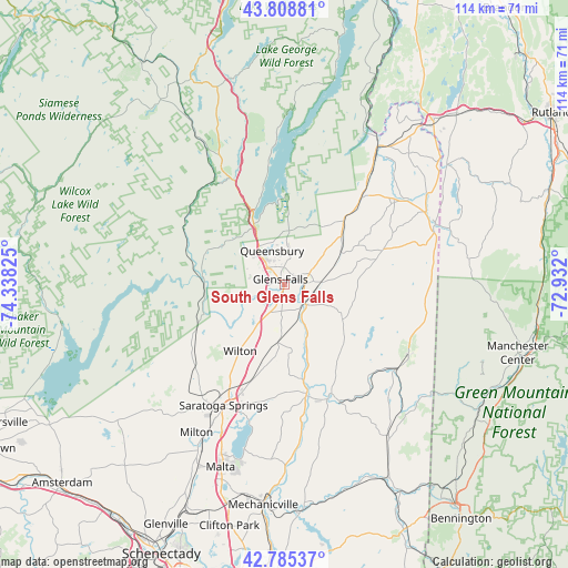 South Glens Falls on map