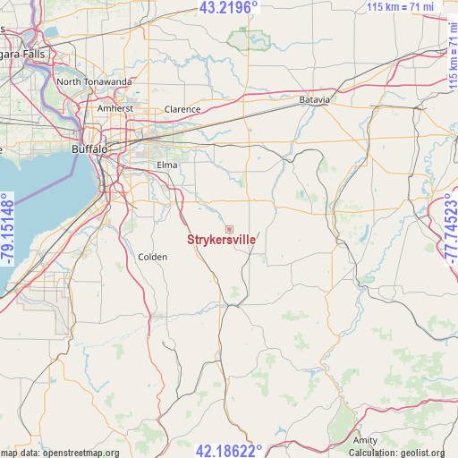 Strykersville on map