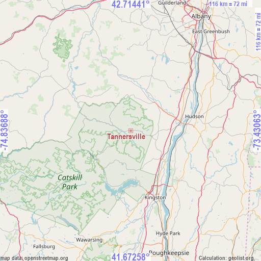 Tannersville on map