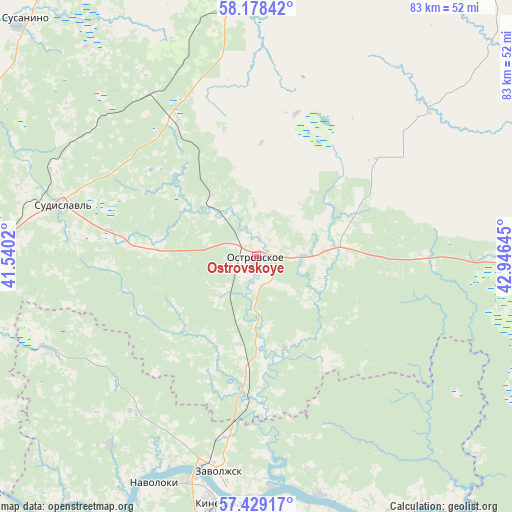 Ostrovskoye on map
