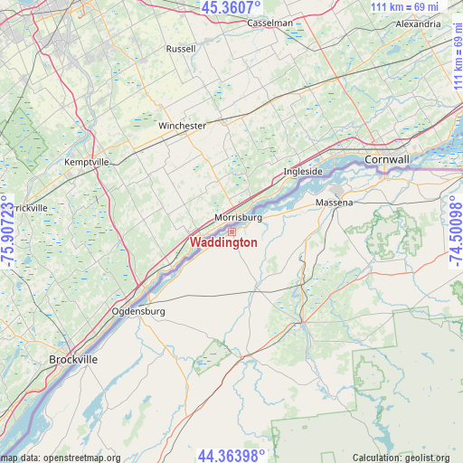 Waddington on map