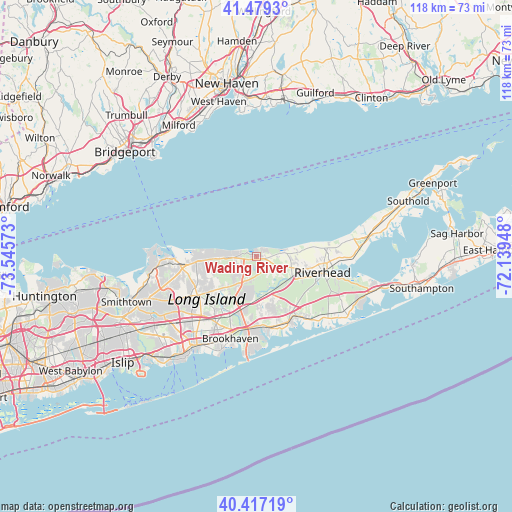 Wading River on map