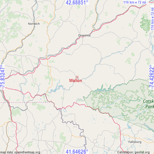 Walton on map