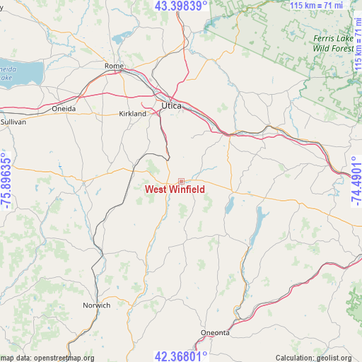 West Winfield on map