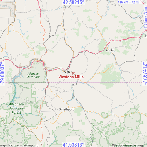 Westons Mills on map