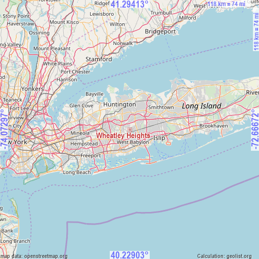 Wheatley Heights on map