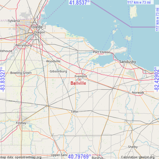 Ballville on map