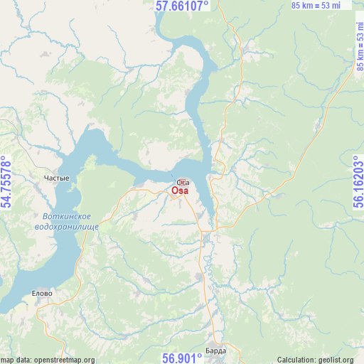 Osa on map
