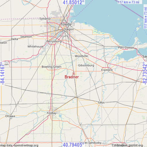 Bradner on map