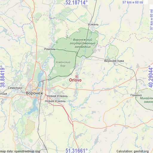 Orlovo on map