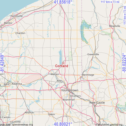 Cortland on map