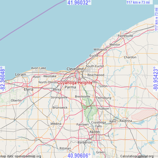Cuyahoga Heights on map