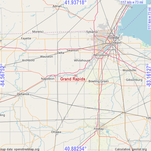 Grand Rapids on map