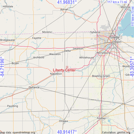 Liberty Center on map