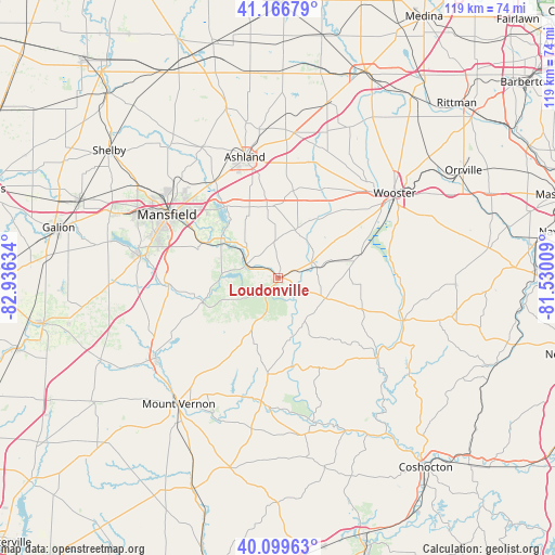 Loudonville on map