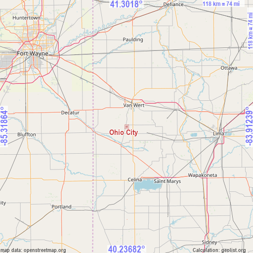 Ohio City on map