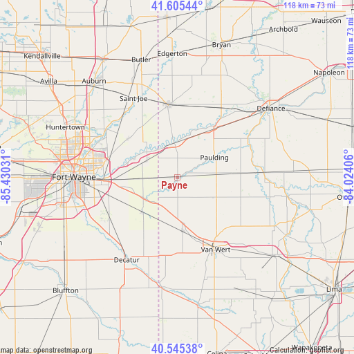 Payne on map