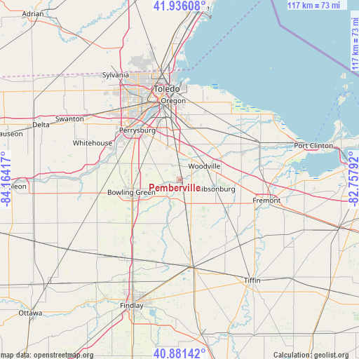 Pemberville on map