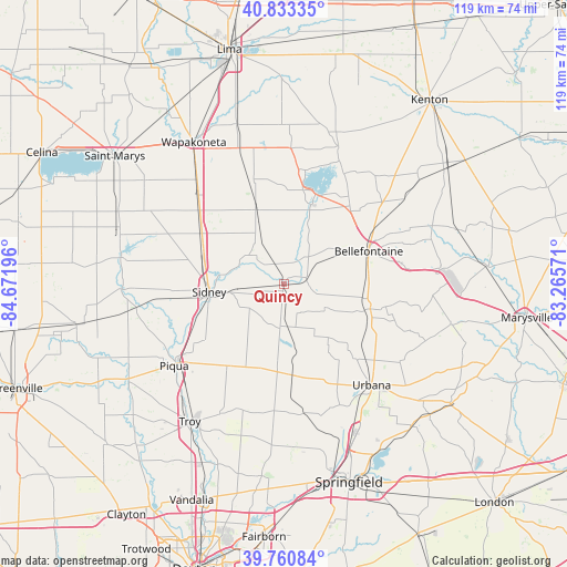 Quincy on map