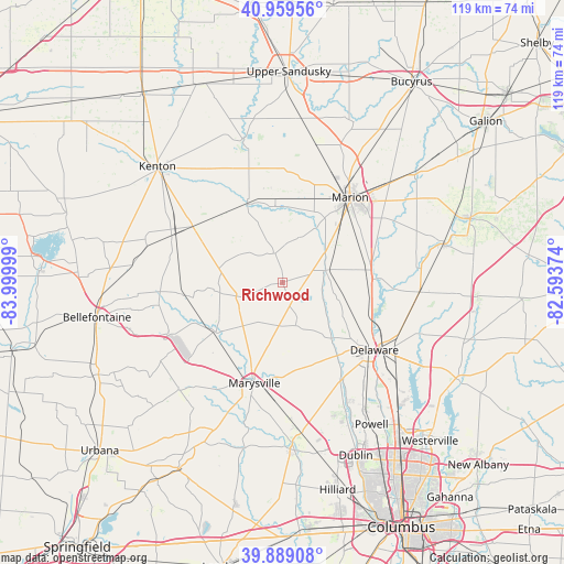 Richwood on map