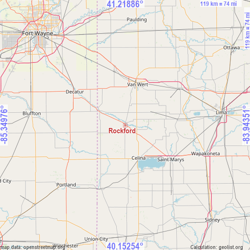 Rockford on map