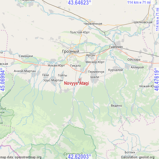 Novyye Atagi on map