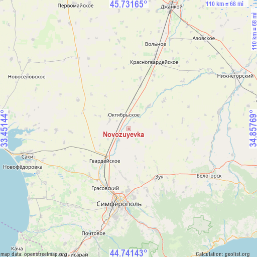 Novozuyevka on map