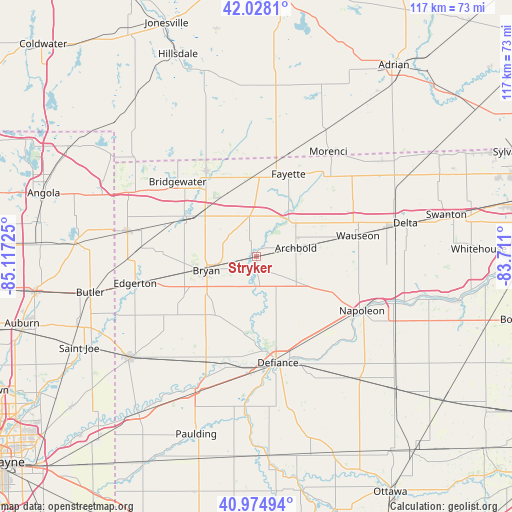 Stryker on map