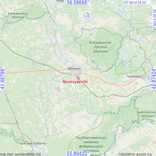 Novovyazniki on map