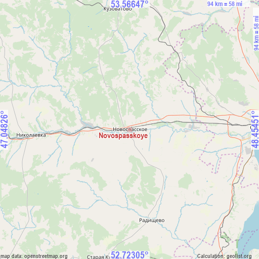 Novospasskoye on map