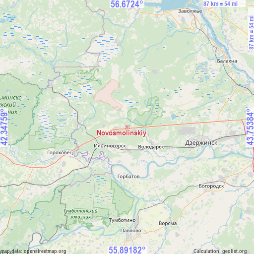 Novosmolinskiy on map