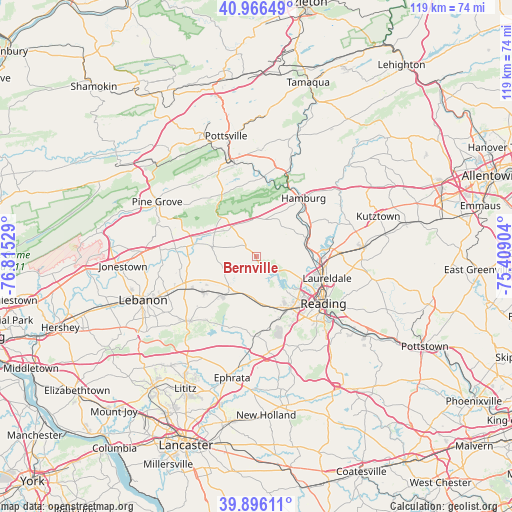 Bernville on map
