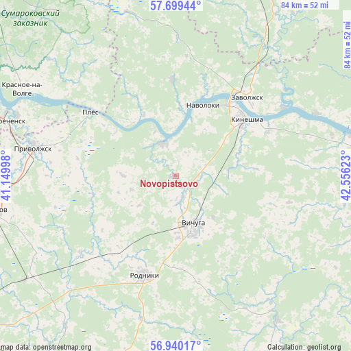 Novopistsovo on map