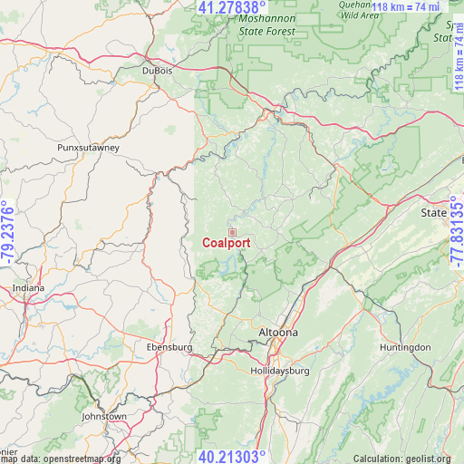 Coalport on map