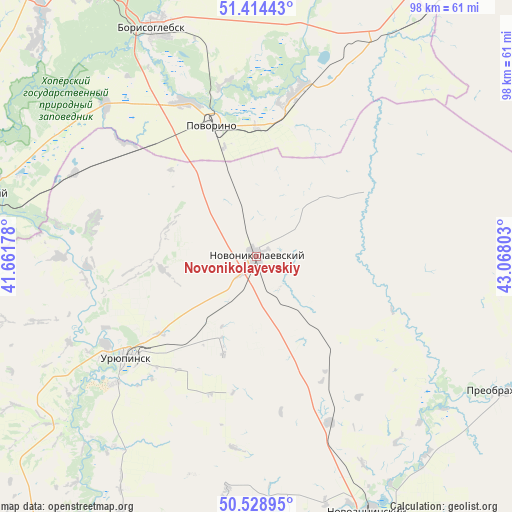 Novonikolayevskiy on map