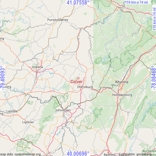 Colver on map