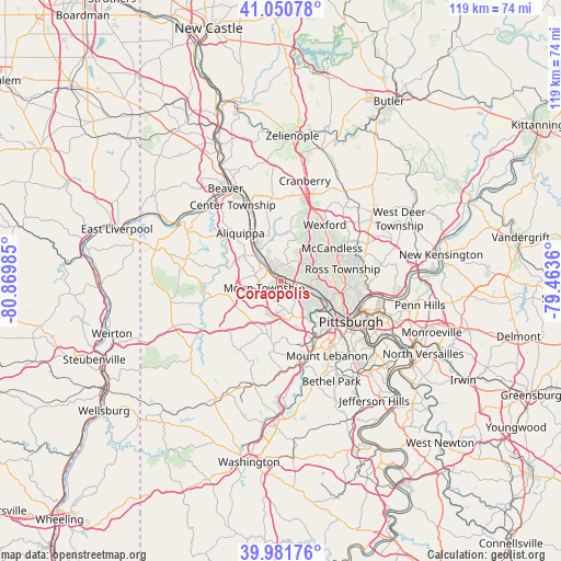 Coraopolis on map