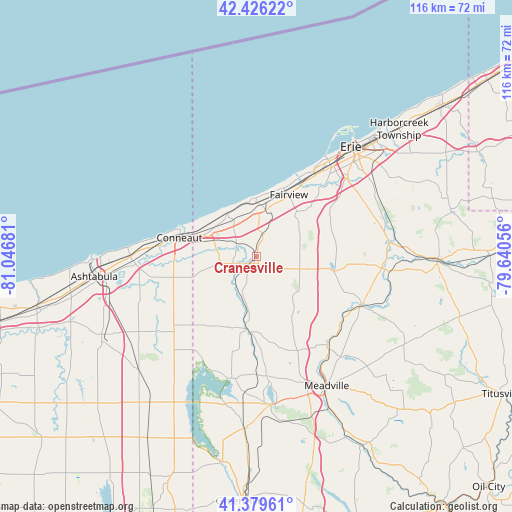 Cranesville on map