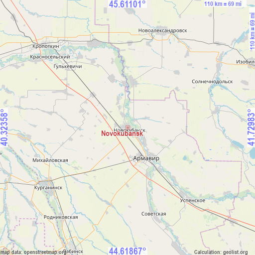 Novokubansk on map