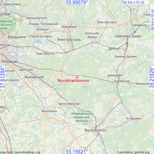 Novokharitonovo on map