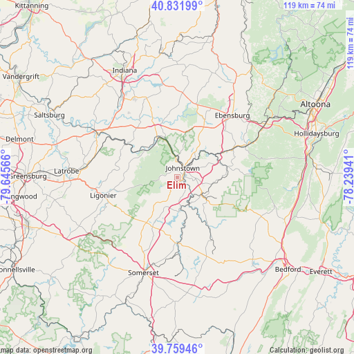 Elim on map