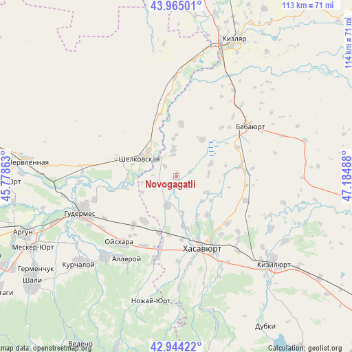 Novogagatli on map
