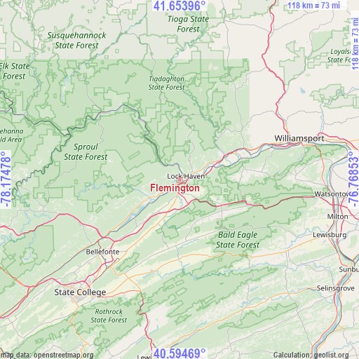 Flemington on map