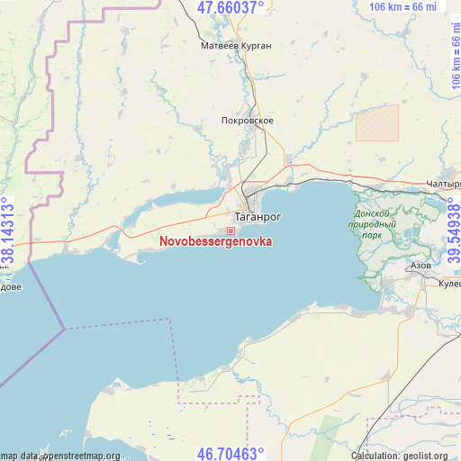 Novobessergenovka on map