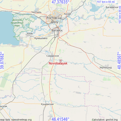 Novobataysk on map