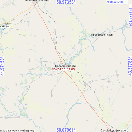 Novoanninskiy on map