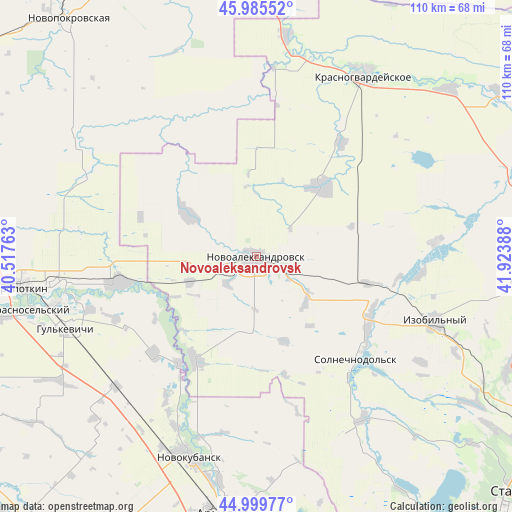 Novoaleksandrovsk on map