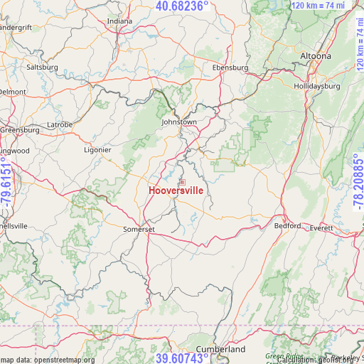 Hooversville on map